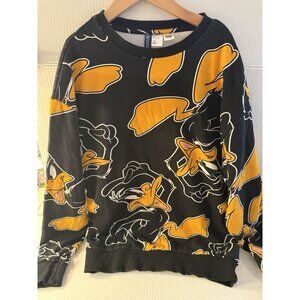 Daffy Duck Sweatshirt- Looney Tunes Unisex Adult Size-S H&M